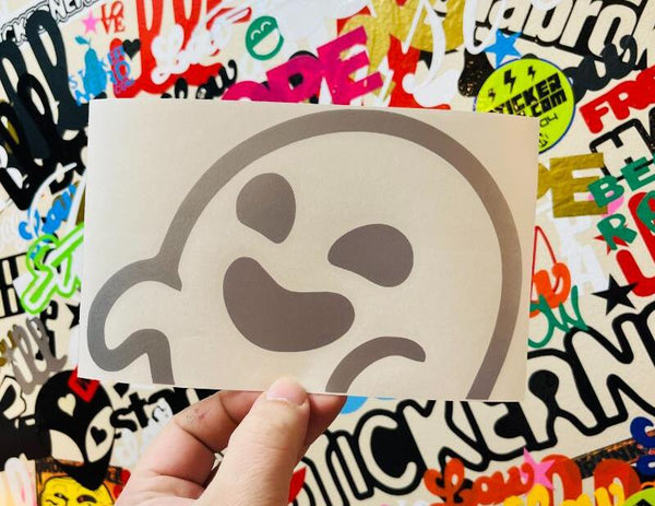 Ghost Emoji Peeker Sticker - STICKERNERD.COM