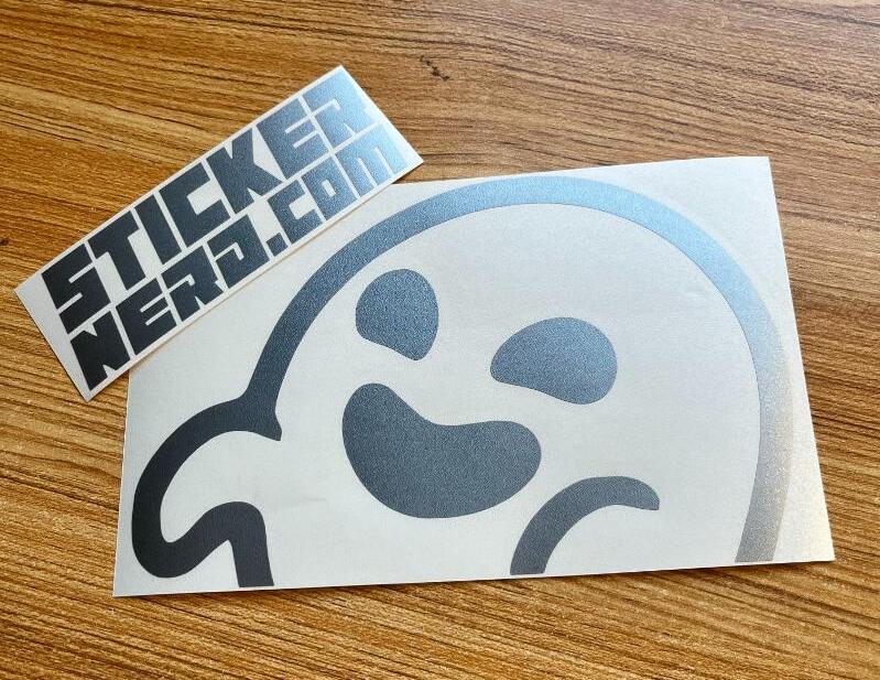 Ghost Emoji Peeker Sticker - STICKERNERD.COM