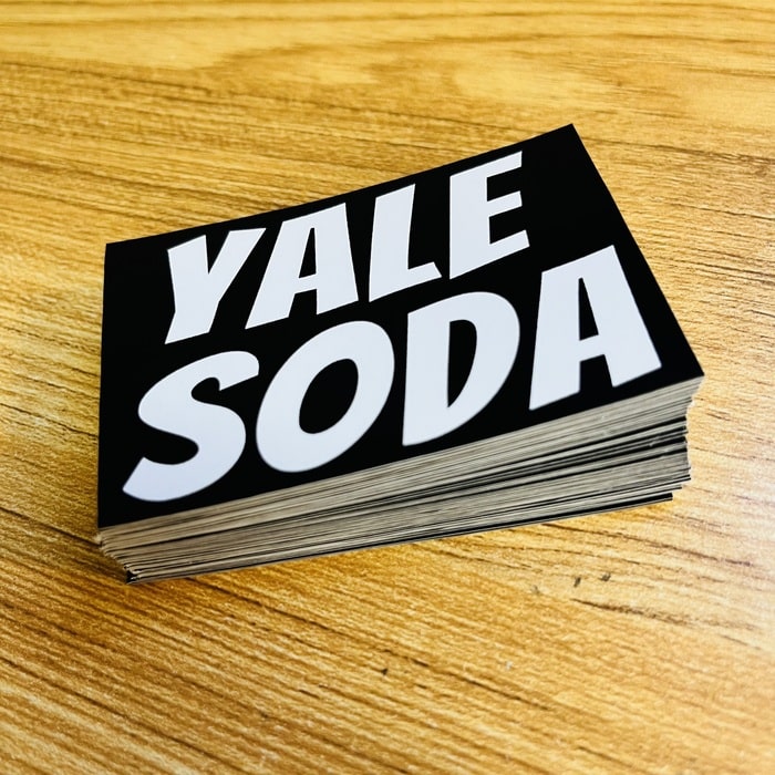 CUSTOM PRINTED TEXT STICKERS, BLACK AND WHITE PRINTED
