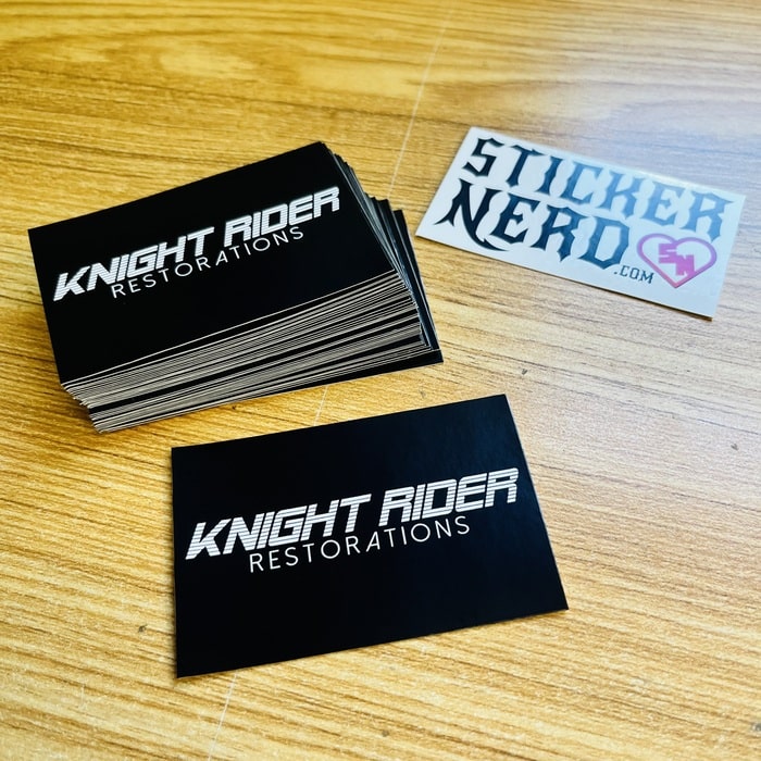 CUSTOM PRINTED TEXT STICKERS, BLACK AND WHITE PRINTED