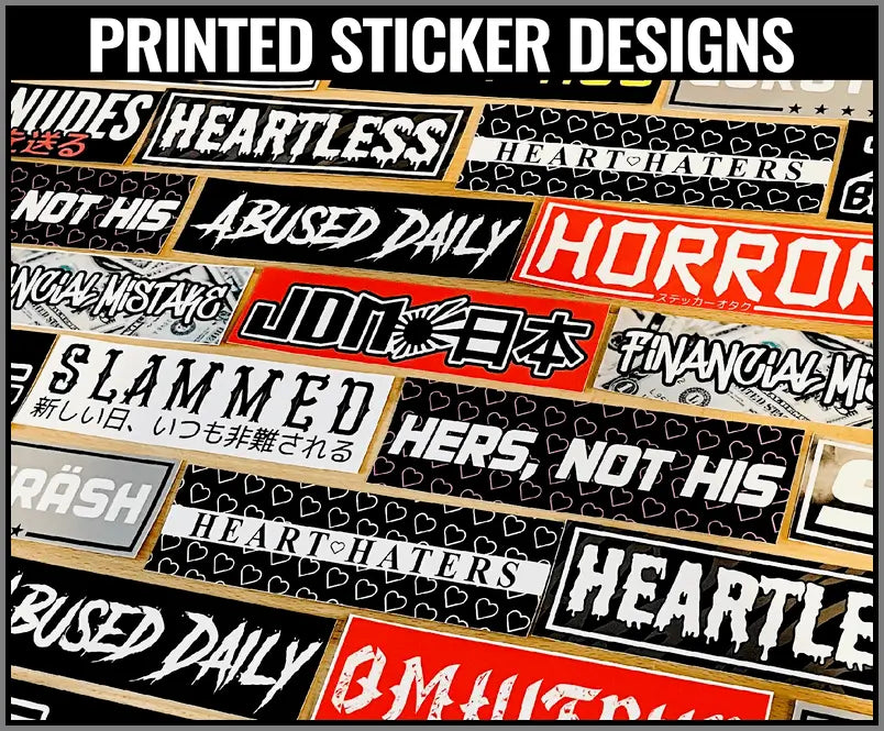 SLAP STICKERS,  BOX STICKERS, CAR DECALS - STICKERNERD