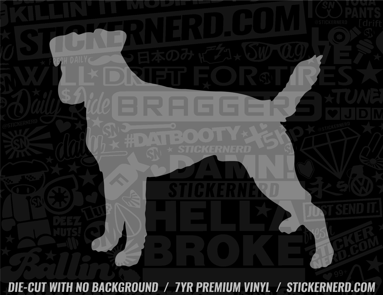 Parson Russell Terrier Dog Sticker - Decal - STICKERNERD.COM