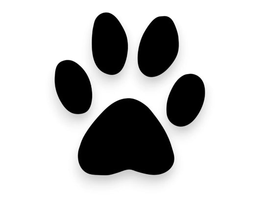 Dog Paw Print Sticker - Window Decal - STICKERNERD.COM