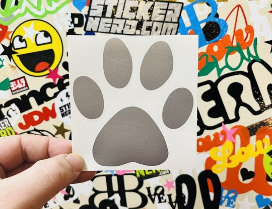 Dog Paw Print Decal - STICKERNERD.COM