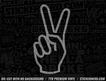 Peace Hand Sticker - Window Decal - STICKERNERD.COM