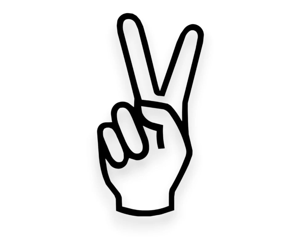 Peace Hand Sticker - Window Decal - STICKERNERD.COM