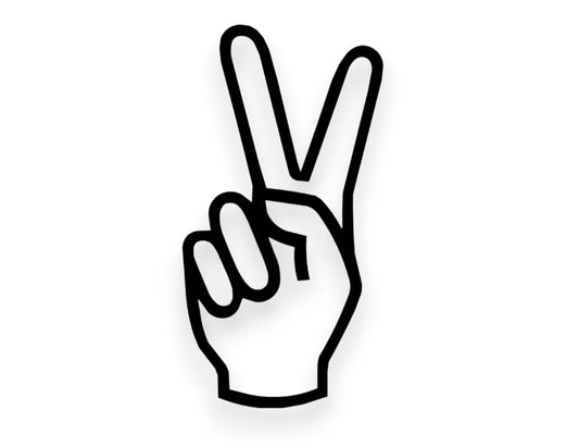 Peace Hand Sticker - Window Decal - STICKERNERD.COM