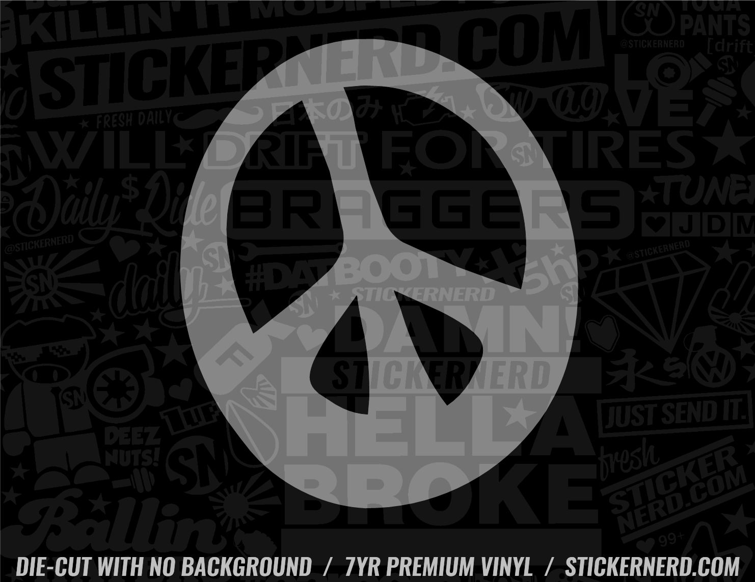 Peace Sign Sticker - Window Decal - STICKERNERD.COM