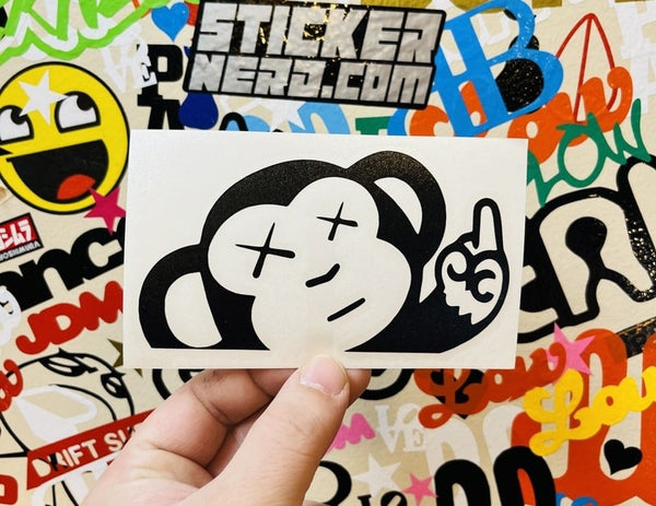 Peeking Monkey Sticker - Window Decal - STICKERNERD.COM