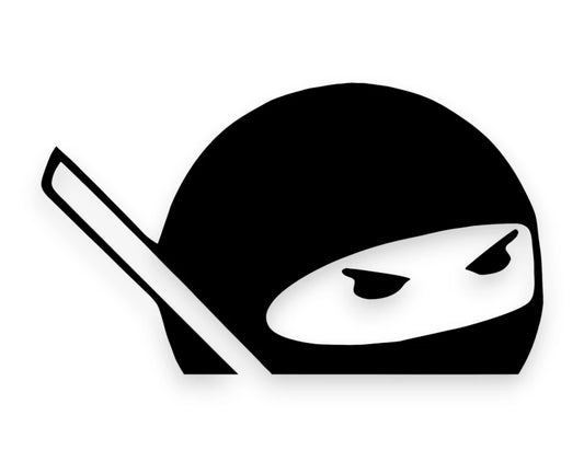 Peeking Ninja Sticker - Window Decal - STICKERNERD.COM