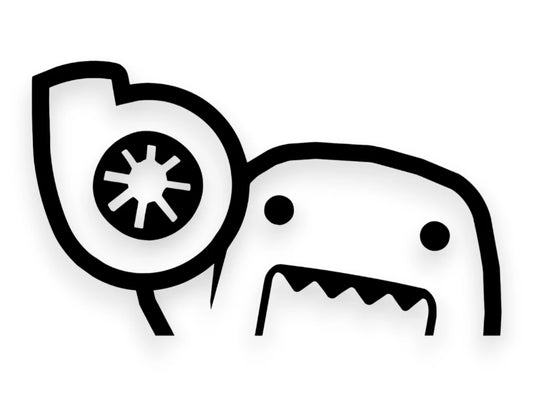 Peeking Turbo Sticker - Window Decal - STICKERNERD.COM
