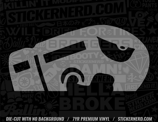 Peeking Video Game Bomb Sticker - Window Decal - STICKERNERD.COM