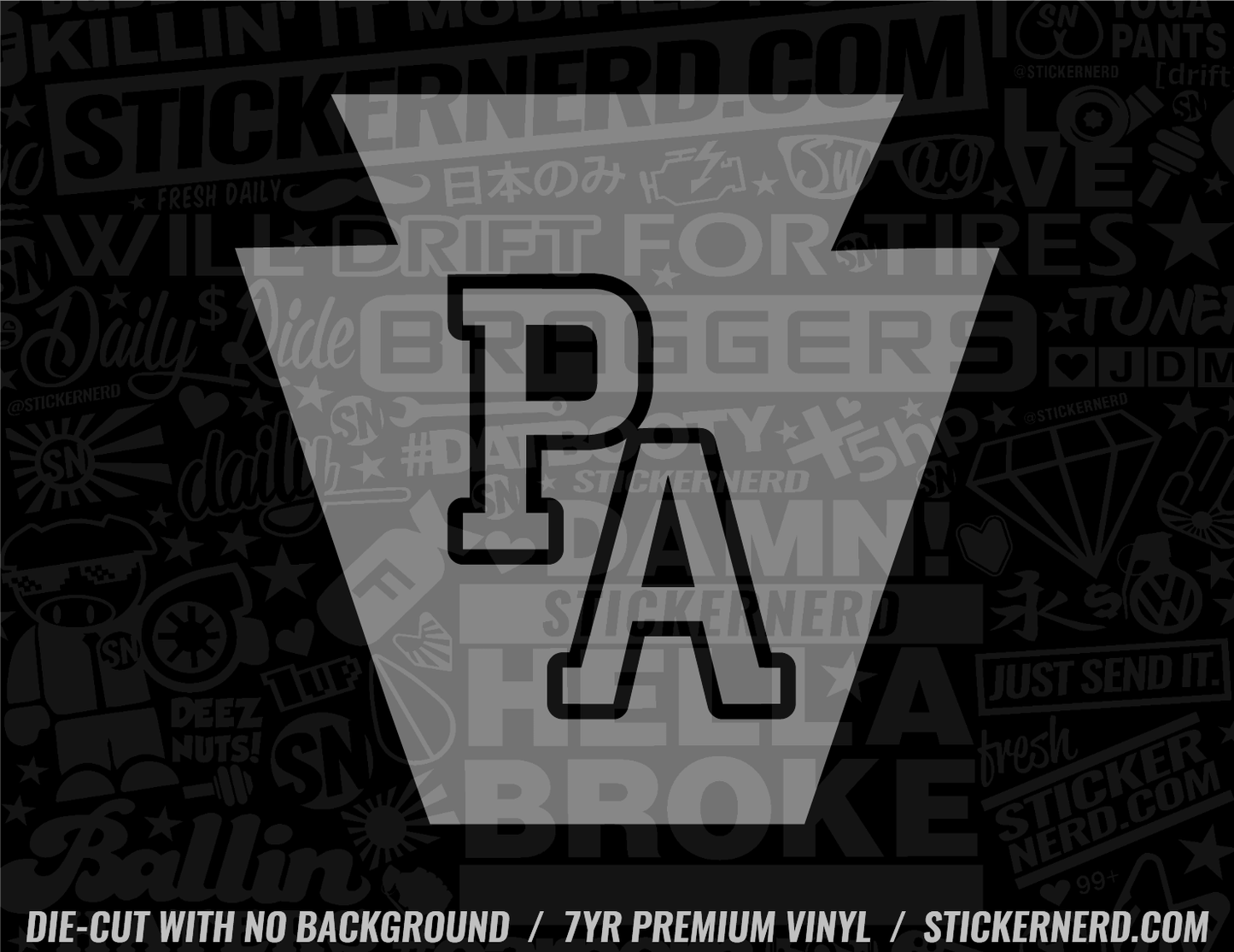 Pennsylvania Keystone PA Sticker - Decal - STICKERNERD.COM