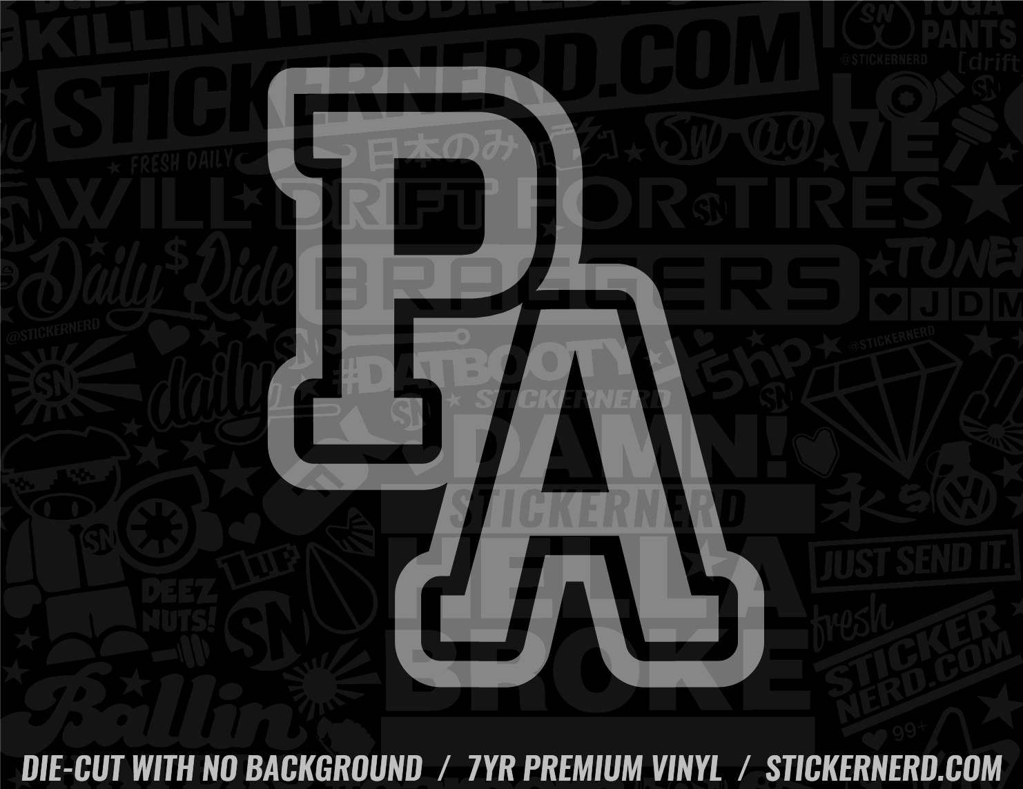 Pennsylvania PA Sticker - Window Decal - STICKERNERD.COM