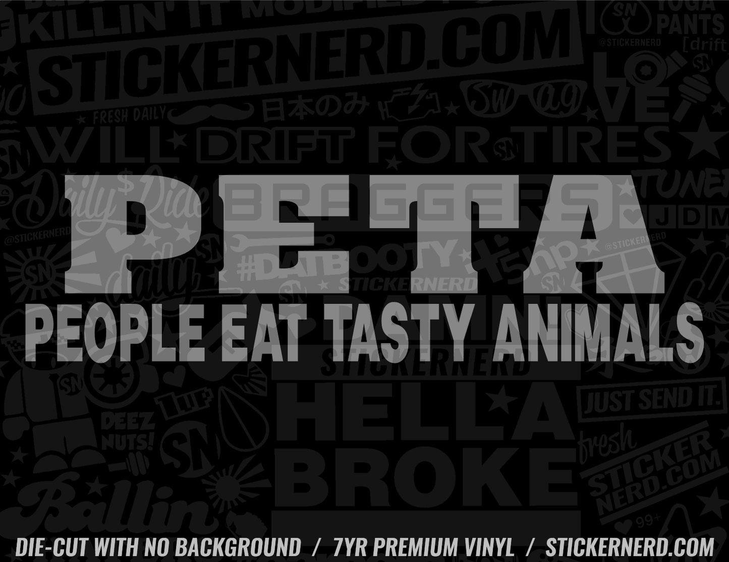 Peta People Eating Tasty Animals Sticker - Decal - STICKERNERD.COM