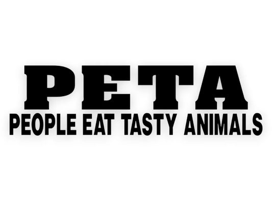 Peta People Eating Tasty Animals Sticker - Decal - STICKERNERD.COM