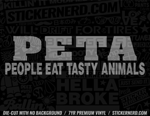 Peta People Eating Tasty Animals Sticker - Decal - STICKERNERD.COM