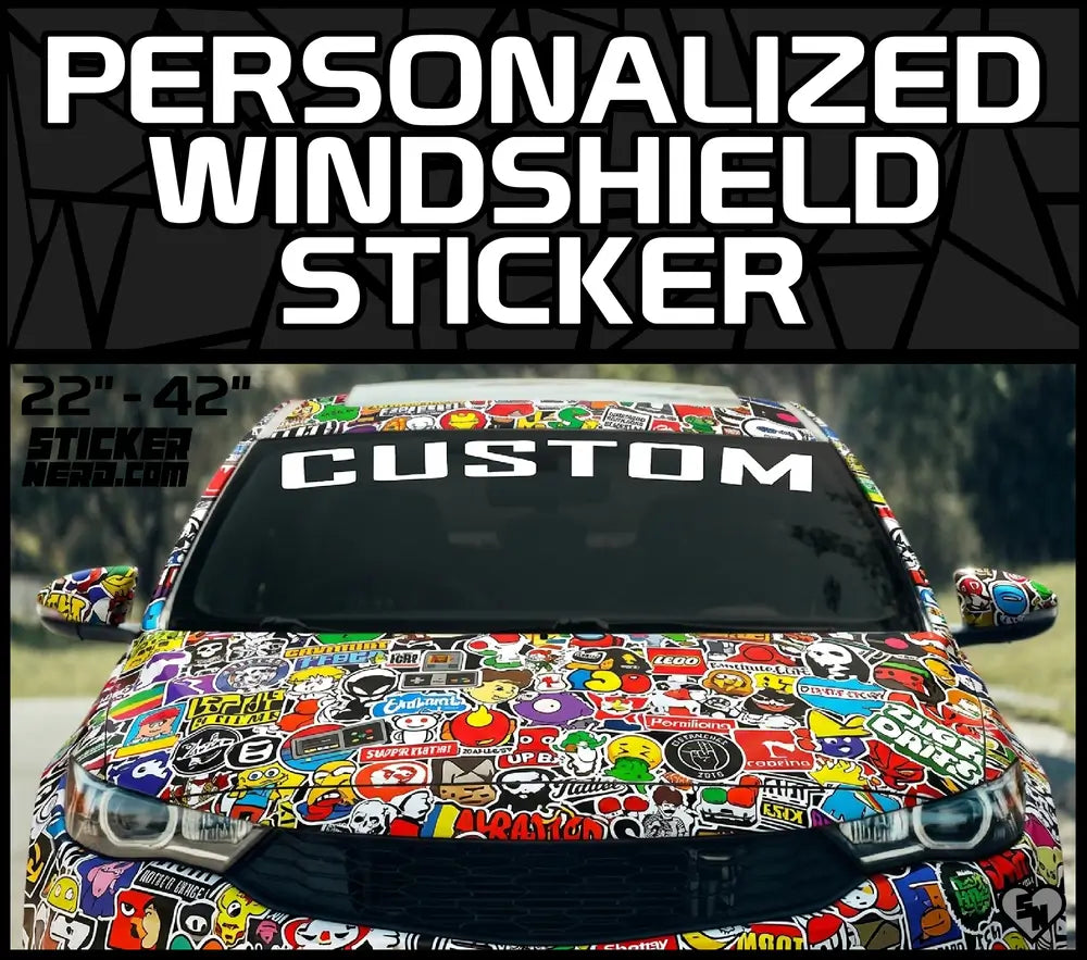 Personalized Windshield Sticker - Custom Banners and Decals