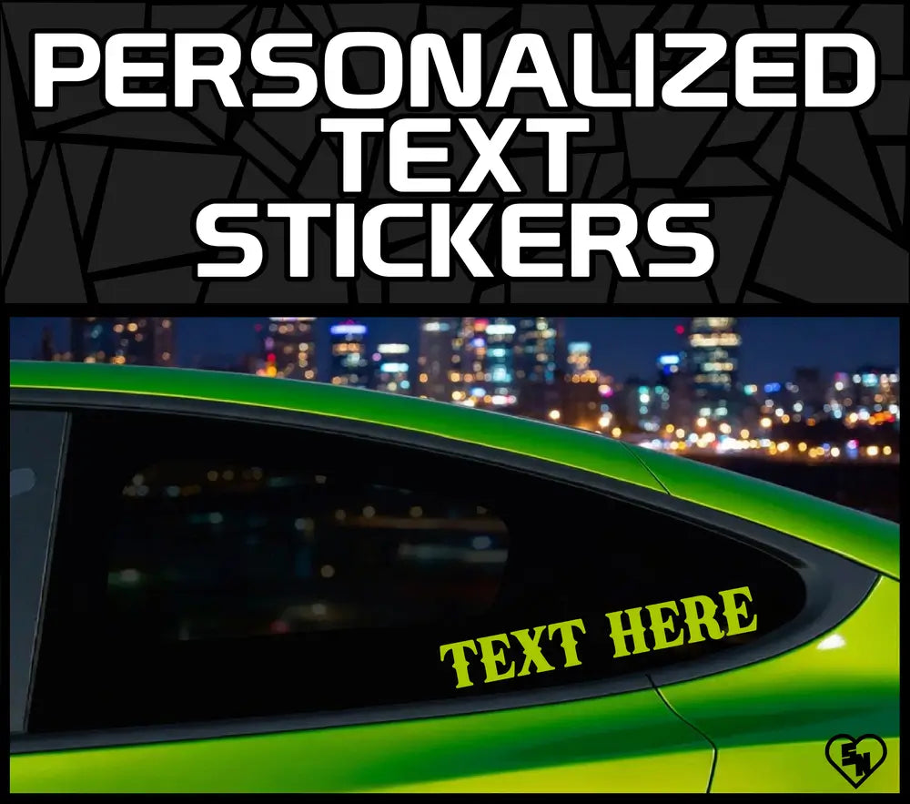 When Text Sticker Personalized Text Stickers - Custom Decals - Vinyl Custom Stickers ...