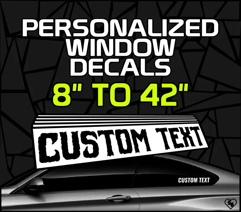 Personalized Window Decals - Custom Car Stickers 