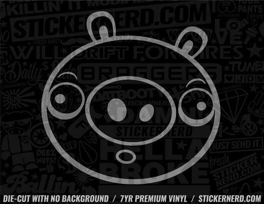 Pig Sticker - Window Decal - STICKERNERD.COM