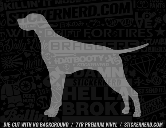 Pointer Dog Sticker - Window Decal - STICKERNERD.COM