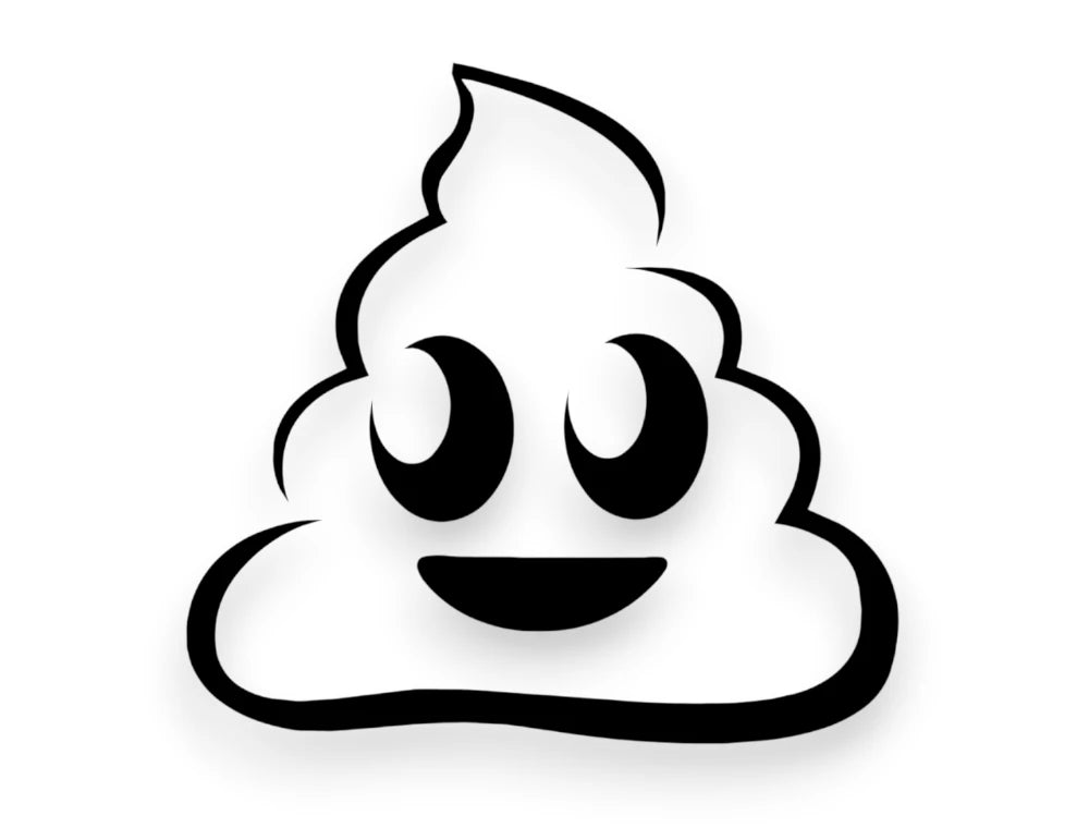 Poop Emoji Sticker - Funny Decal - STICKERNERD.COM