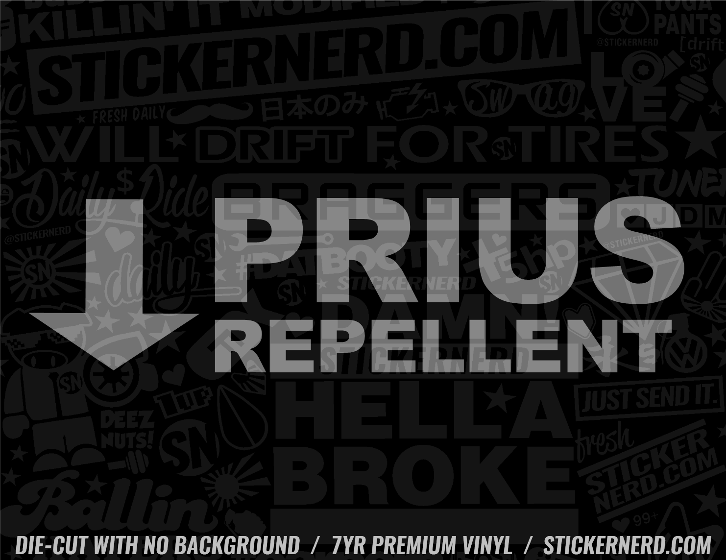 Prius Repellent Sticker - Decal - STICKERNERD.COM