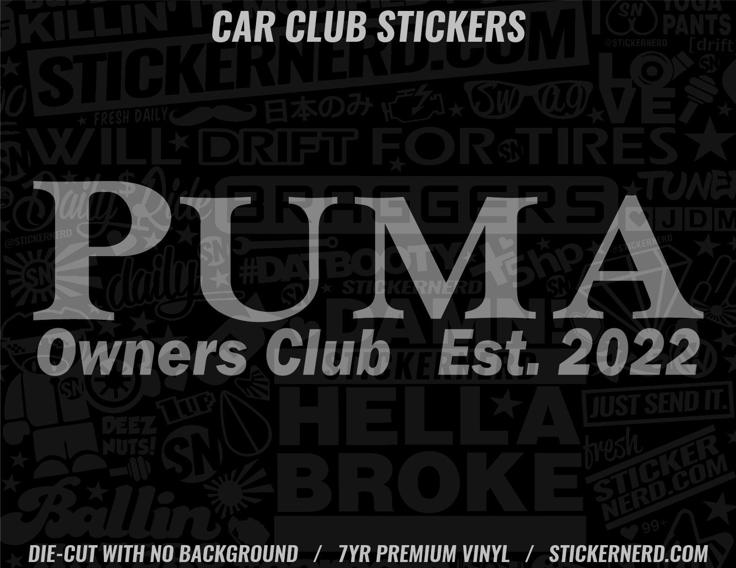 Puma Owners Club Sticker - Decal - STICKERNERD.COM