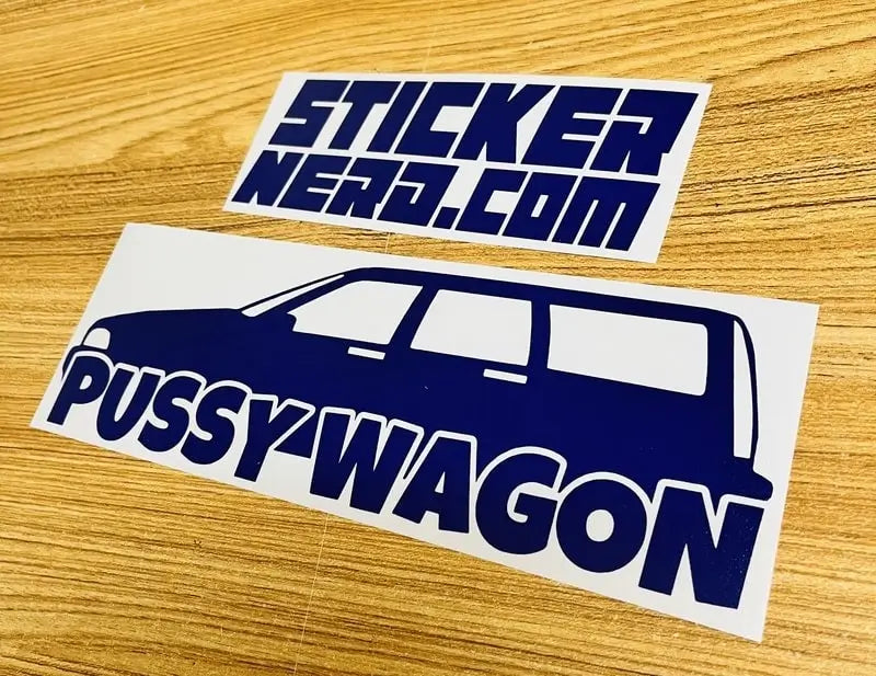 Pussy Wagon Sticker - Window Decal - STICKERNERD.COM