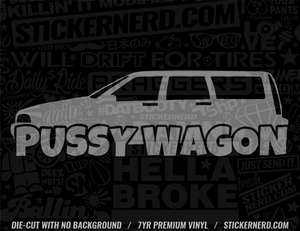 Pussy Wagon Sticker - Window Decal - STICKERNERD.COM
