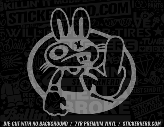 Rabbit Finger Sticker - Window Decal - STICKERNERD.COM