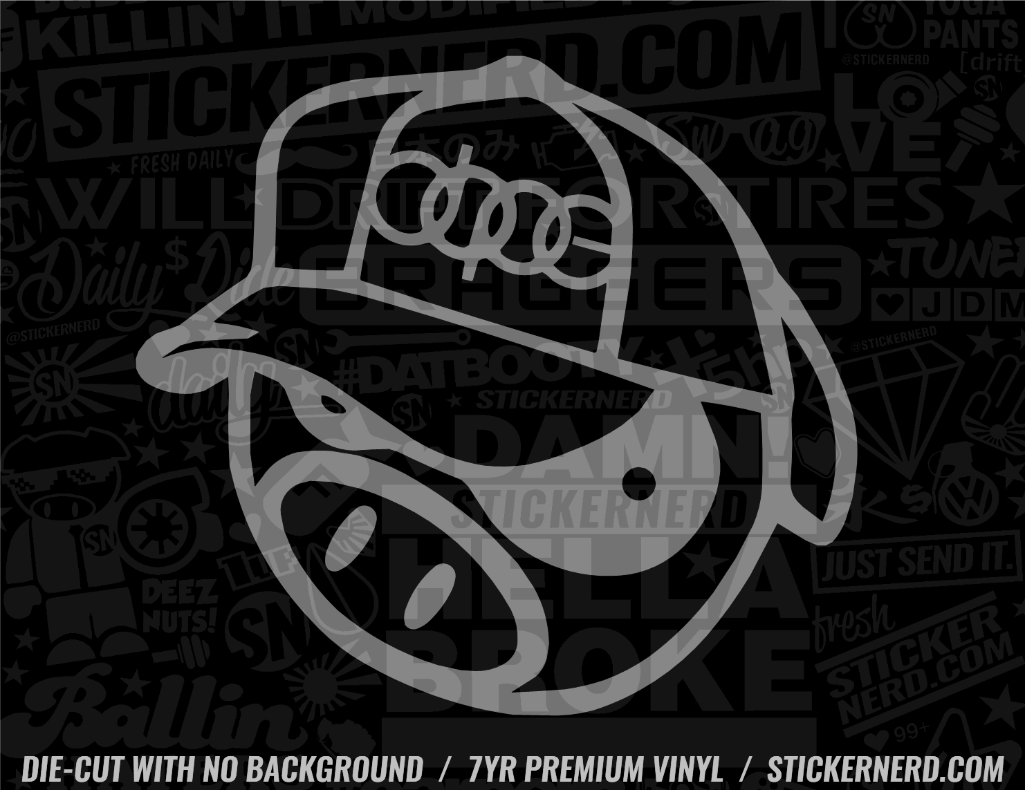 Rally Pig Sticker - JDM Tuner Mascot Vinyl Decal | StickerNerd.com