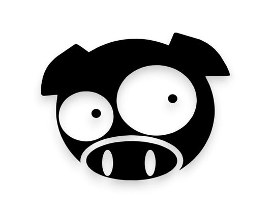 Rally Pig Mascot Sticker - Window Decal - STICKERNERD.COM