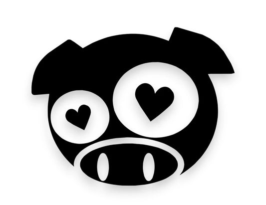 Rally Pig Hearts Sticker - Window Decal - STICKERNERD.COM