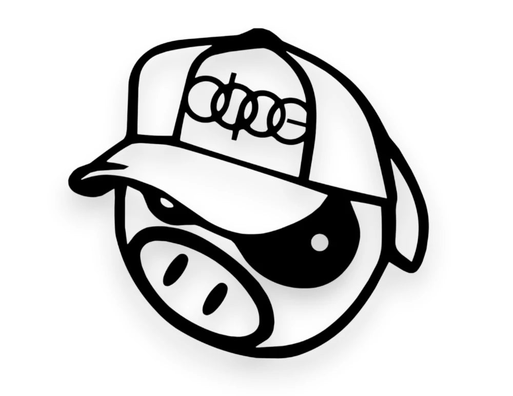 Rally Pig Sticker - Window Decal - STICKERNERD.COM