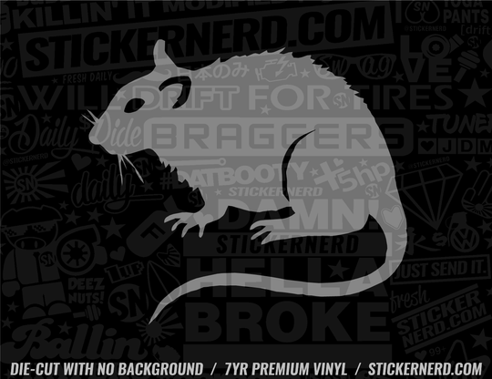 Rat Sticker - Decal - STICKERNERD.COM