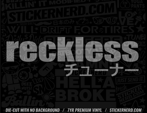 Reckless Sticker - Decal - STICKERNERD.COM