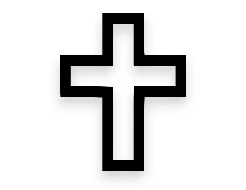 Religious Cross Sticker - Window Decal - STICKERNERD.COM