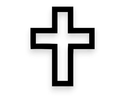Religious Cross Sticker - Window Decal - STICKERNERD.COM
