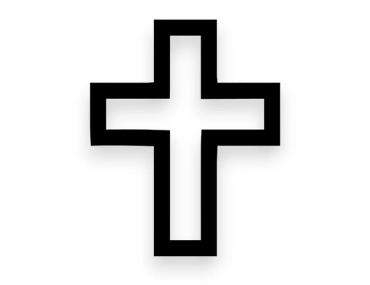 Religious Cross Sticker - Window Decal - STICKERNERD.COM
