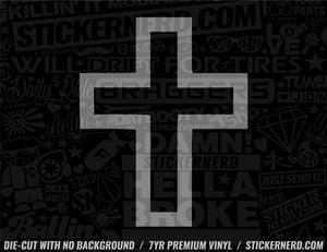 Religious Cross Sticker - Window Decal - STICKERNERD.COM