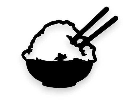 Rice Bowl Sticker - Window Decal - STICKERNERD.COM
