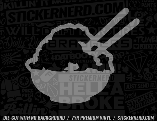 Rice Bowl Sticker - Window Decal - STICKERNERD.COM