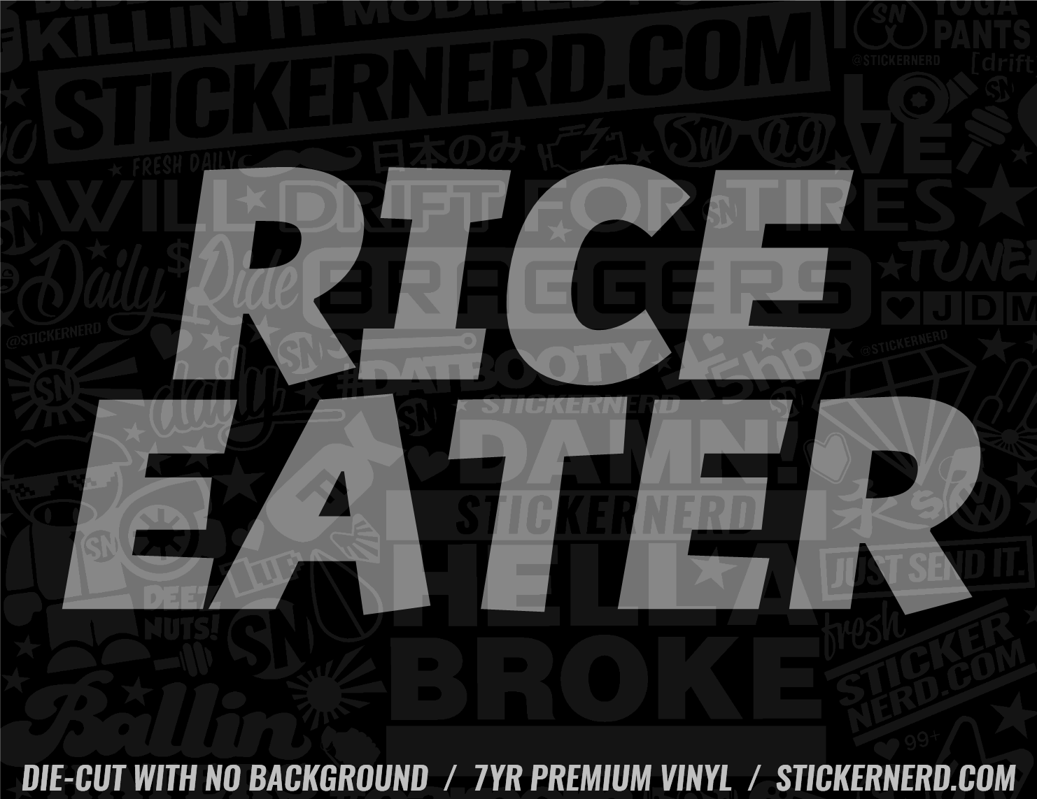Rice Eater Sticker - Window Decal - STICKERNERD.COM