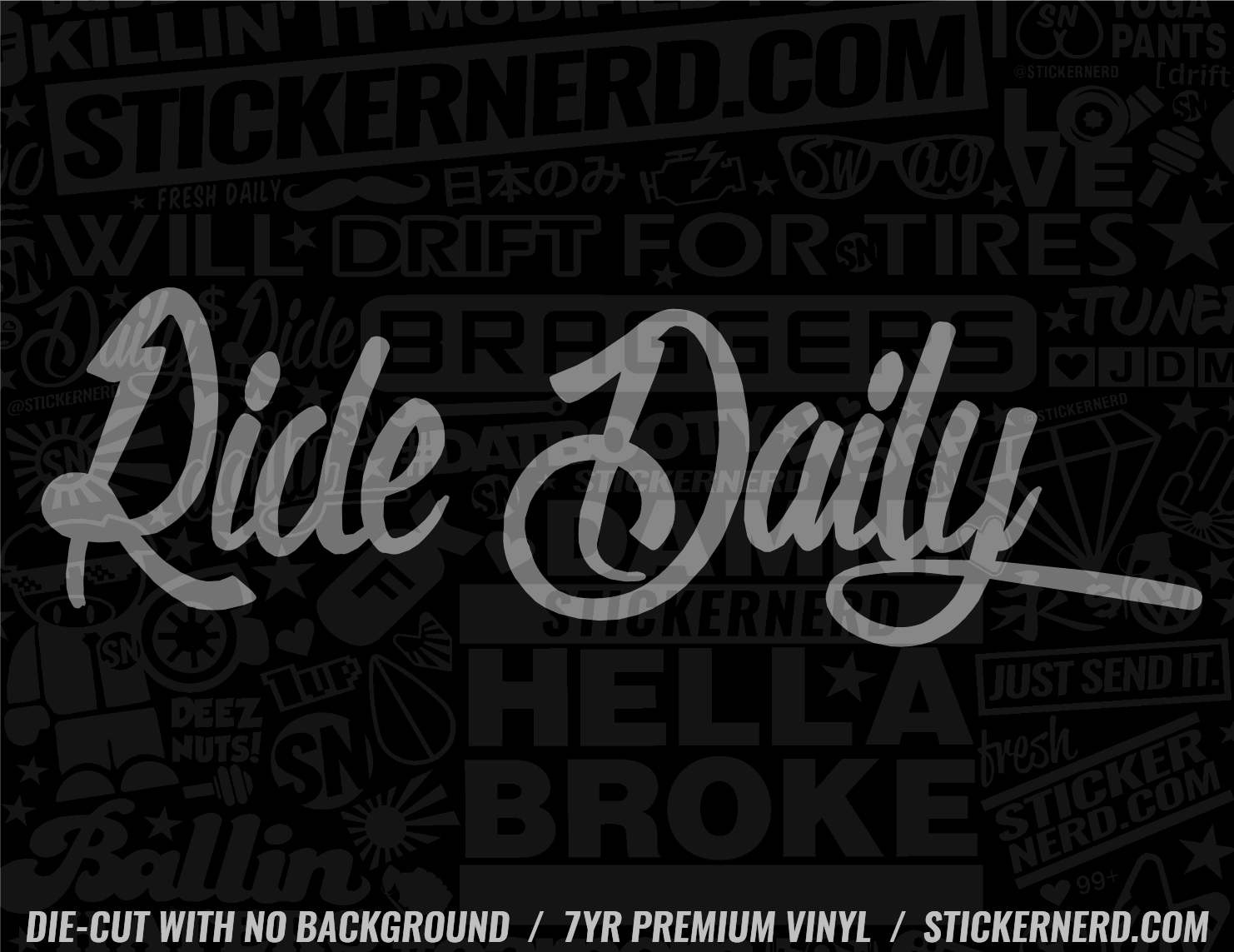 Ride Daily Sticker - Motorcycle Decal - Waterproof Vinyl Stickers ...