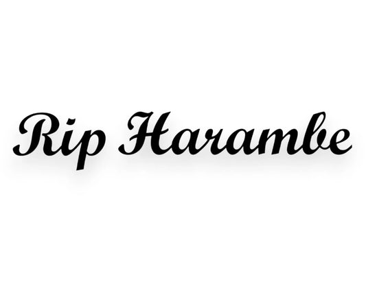Rip Harambe Sticker - Decal - STICKERNERD.COM
