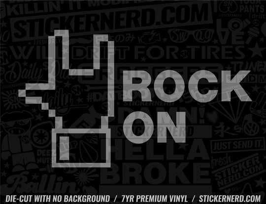 Rock On Sticker - Decal - STICKERNERD.COM