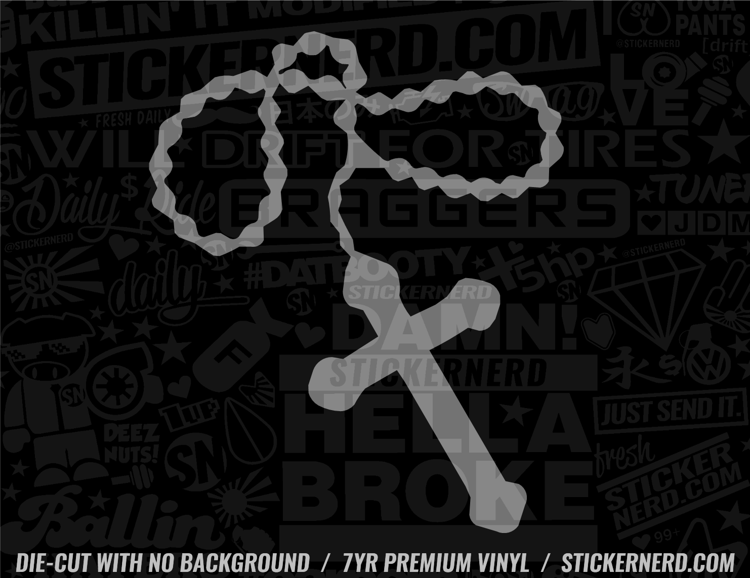 Rosary Cross Sticker - Decal - STICKERNERD.COM