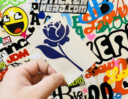 Rose Flower Sticker - Window Decal - STICKERNERD.COM